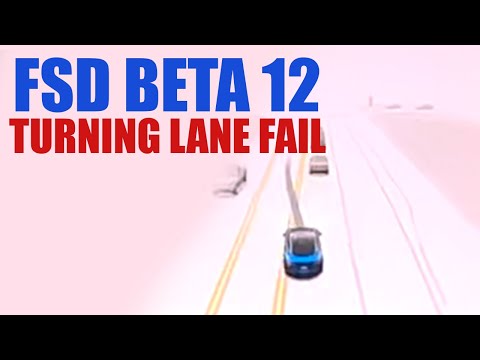 Tesla FSD Beta Lane Detection Issue: Incorrect Turn