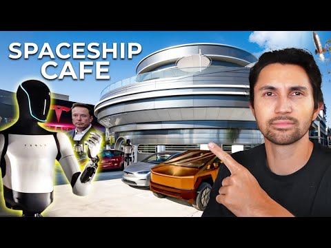 Elon Musk's New Tesla Diner in Hollywood is Insane! | Robot Servers, Drive-in Movies, Open 24/7