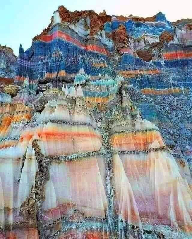 Mountains of salt on the island of Hormuz, Iran