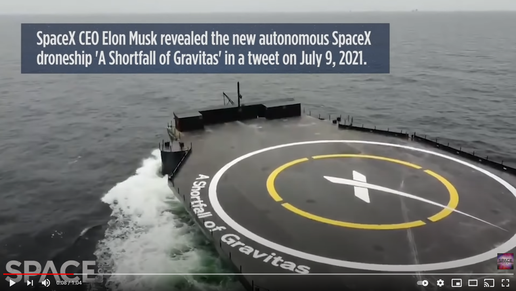 SpaceX reveals new drone ship 'A Shortfall of Gravitas' at sea
