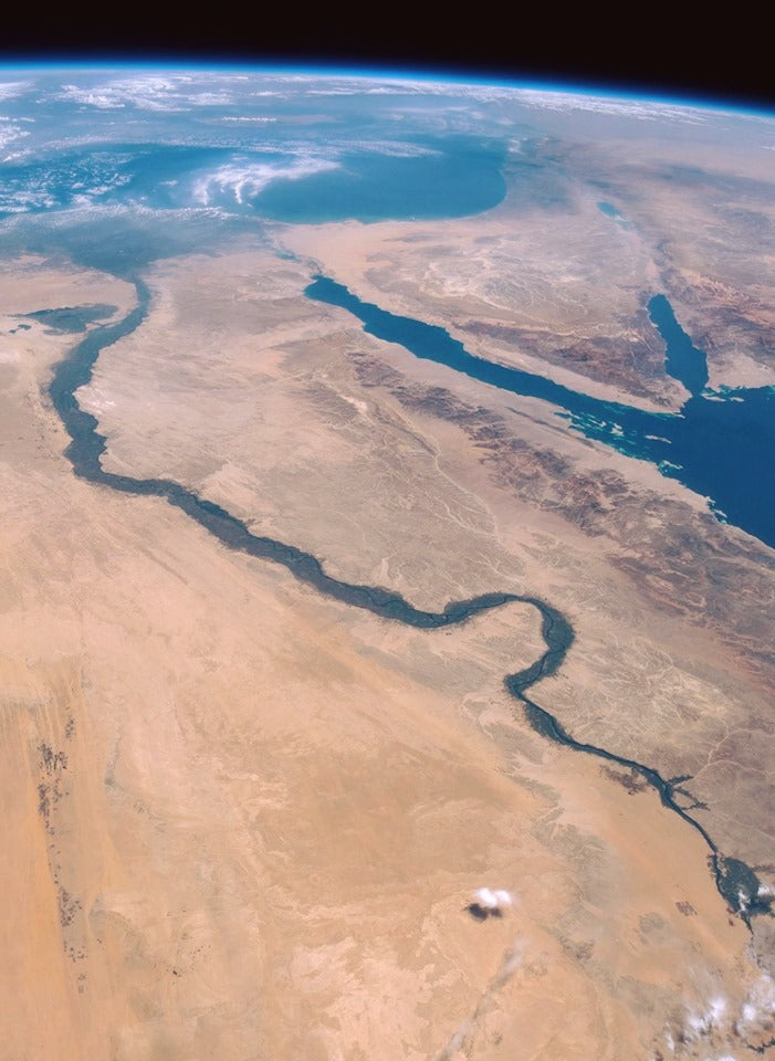 The Nile River in Egypt seen from ISS