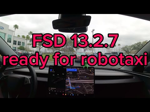 FSD 13.2.7 Ready for Robotaxi/with commentary