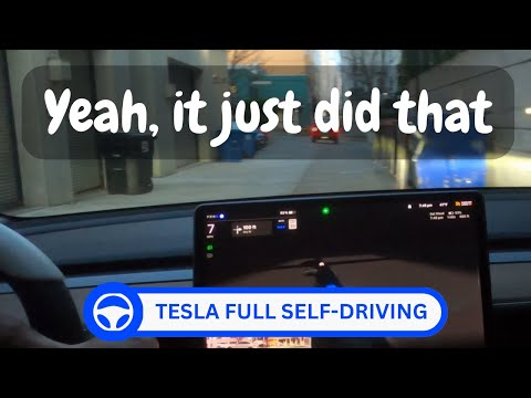 Tesla FSD v12.3.3 being human = ignores the nav. But how did it know?!!