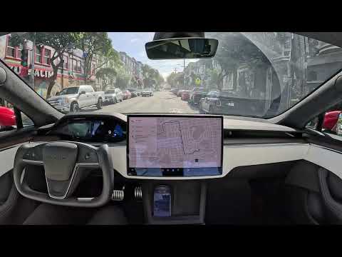 Raw 1x: Tesla Full Self-Driving Beta 12.1.2 Drives from Golden Gate Park to Corona Heights