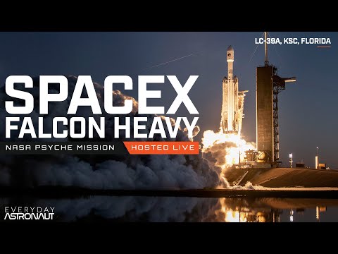 NASA Launches "Psyche" on SpaceX's Falcon Heavy Rocket to Metal Asteroid