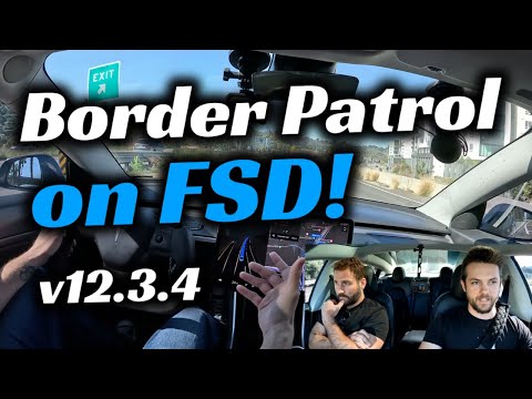 A Border Patrol Agent Experiences v12 FSD for the First Time!