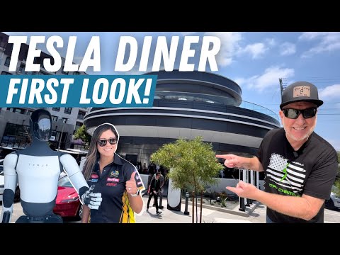 Tesla Diner Supercharger Opens! First Look At Their Coolest Station Yet