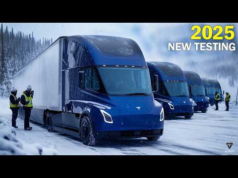 Tesla Semi 2025 SHOCKING Testing, Elon Musk Reveals New Customer & Never Seen Stamped Big Rig Frame