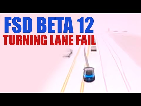 Tesla FSD Beta Lane Detection Issue: Incorrect Turn