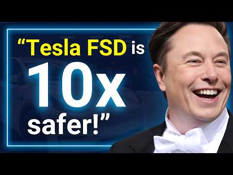 Tesla FSD SHOCKER: 10X SAFER Than Human Drivers