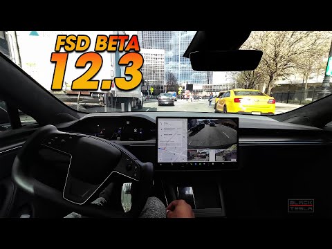 Tesla FSD Beta 12.3 - Train Station