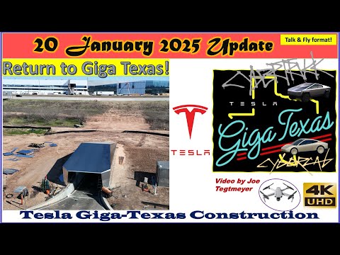 Cybertunnel Operating, Prod at Pause, Crash Test Trenching. 20 Jan 2025 Giga Texas Update (012:35PM)