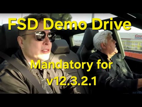 Volkswagen driver Demo Drive for Tesla FSD Version 12.3.2.1 autopilot First time #ai #4k #update