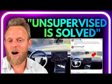 NOBODY IN THE FRONT! Elon Musk Says FSD Unsupervised is SOLVED