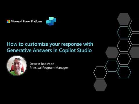 How to customize your response with Generative Answers in Copilot Studio