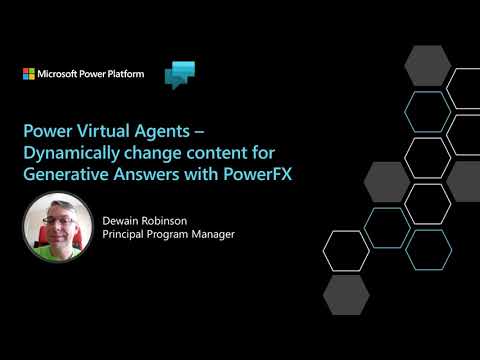 Dynamically change content for Generative Answers with PowerFX