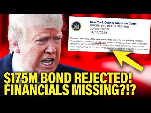 Wow! Court Suddenly REJECTS Trump’s Bond