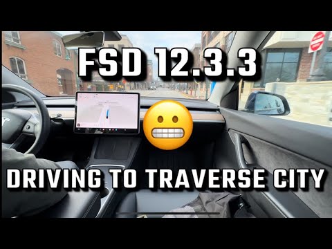 Tesla FSD Beta 12.3.3 Navigates Traverse City, MI with Impressive Abilities