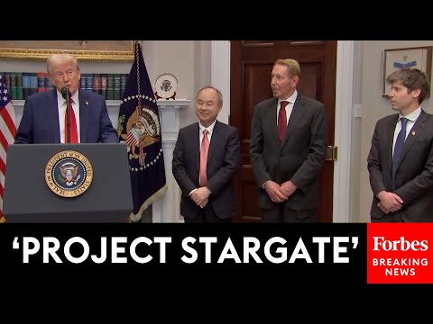 BREAKING: Trump—Flanked By Larry Ellison, Sam Altman, & Masayoshi Son—Announces Project Stargate