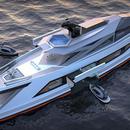Saturnia is a 328-foot long superyacht concept with its own private port